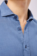 SS23 Leo Dodger Blue Linen Shirt