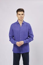 Leo Purple Linen Shirt