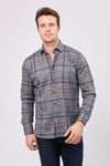 Max Colton James Shirt in Grey Multi (Big & Tall)