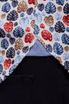 White with Multicolor Leaves Shirt