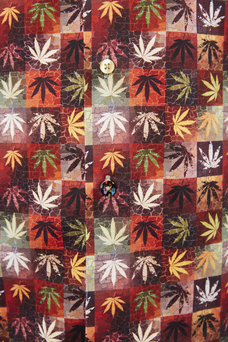 SS23 Boxes with Weed Leaves Shirt