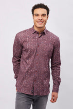 FW22 Max Colton James Shirt in Burgundy Print