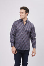 Navy with Brown Floral Designs