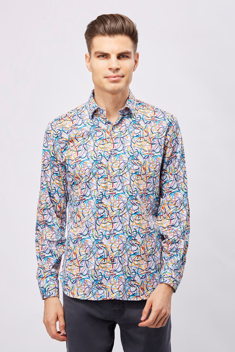 Multicolor Swirls Shirt
