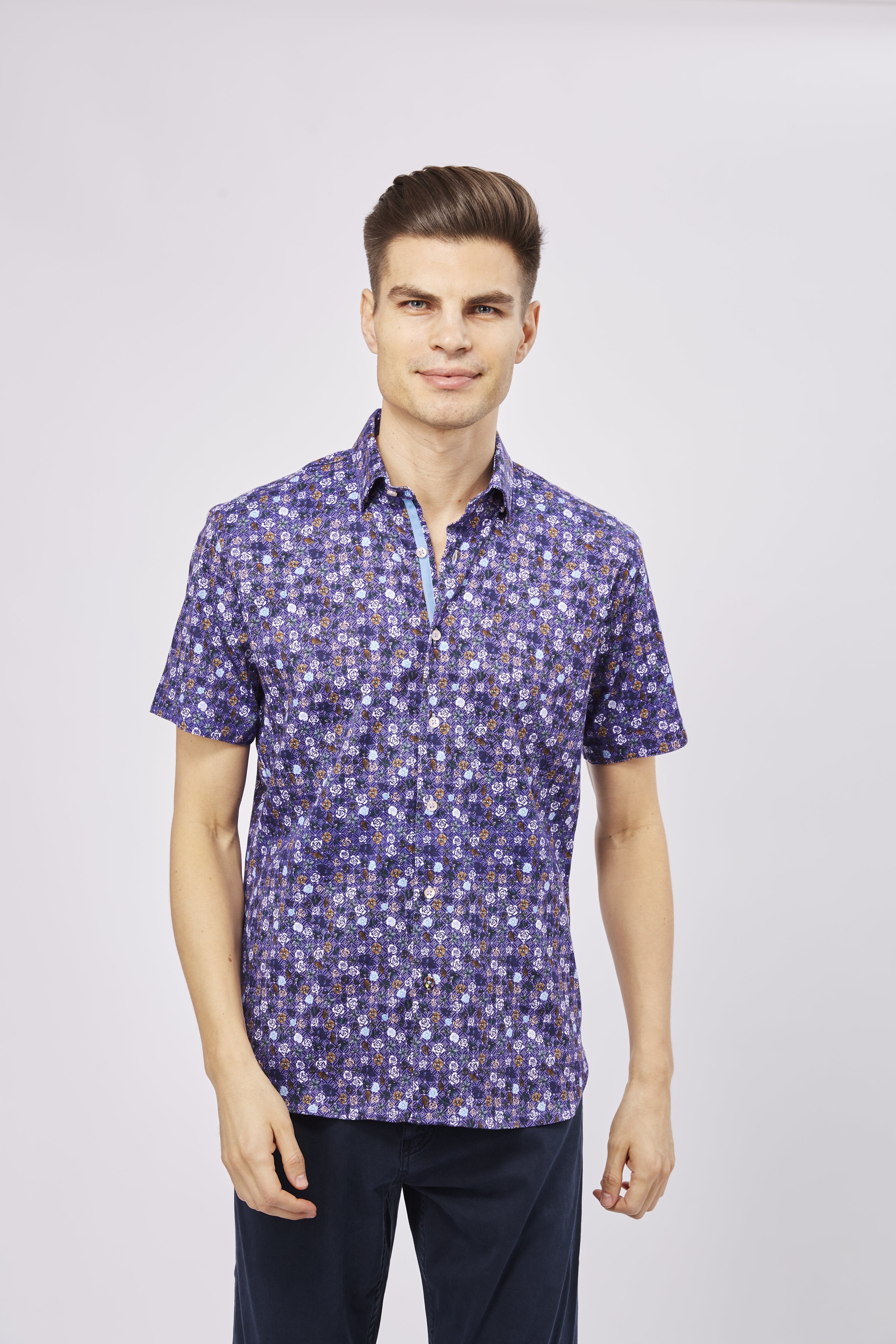 City Map Print Short Sleeve Shirt MUL / XXL