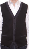 Black and Grey Sweater Vest