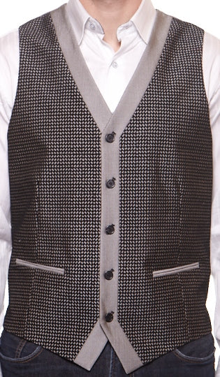 Black and Grey Flocking with Grey Pin Dot