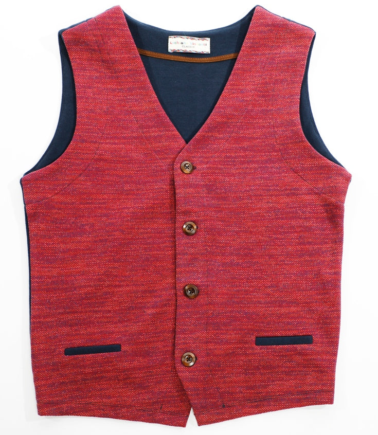 Red Heather Knit Vest